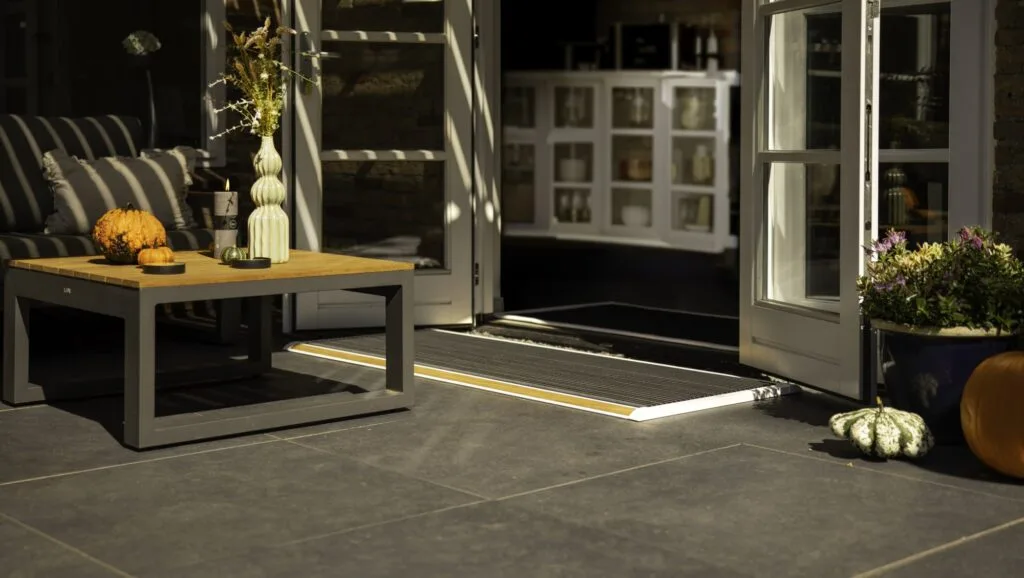 aménagement d'extérieur avec paillasson design