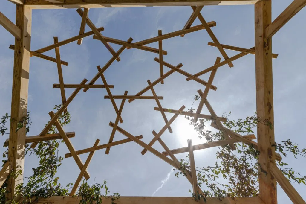 Pergola en bois de chez Sinallagma