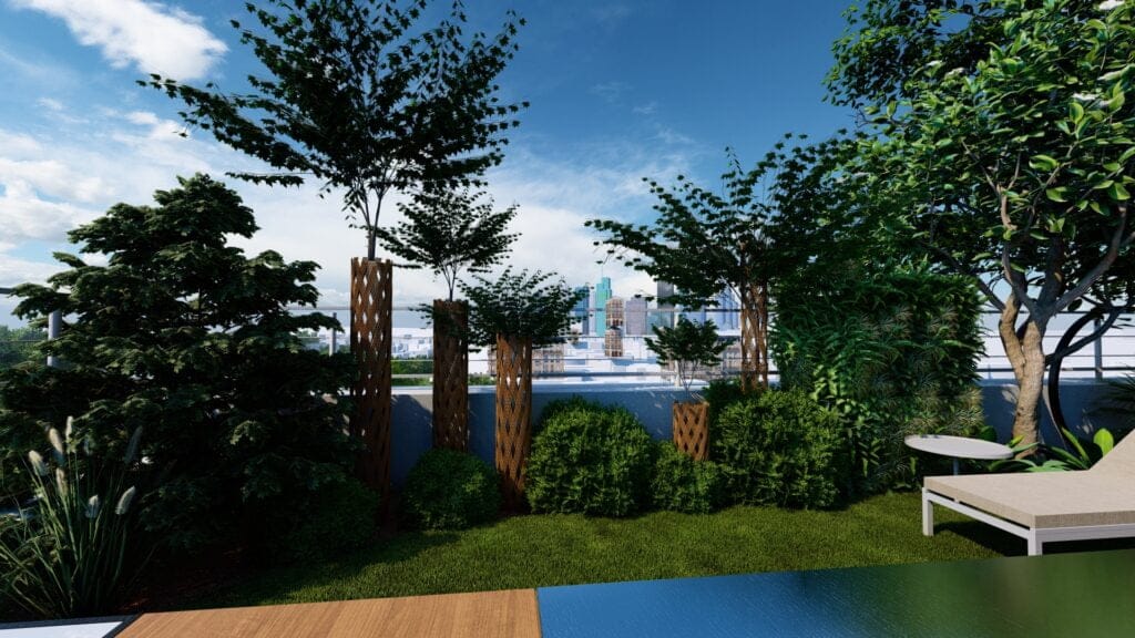 conception 3d arbres en saule tressé