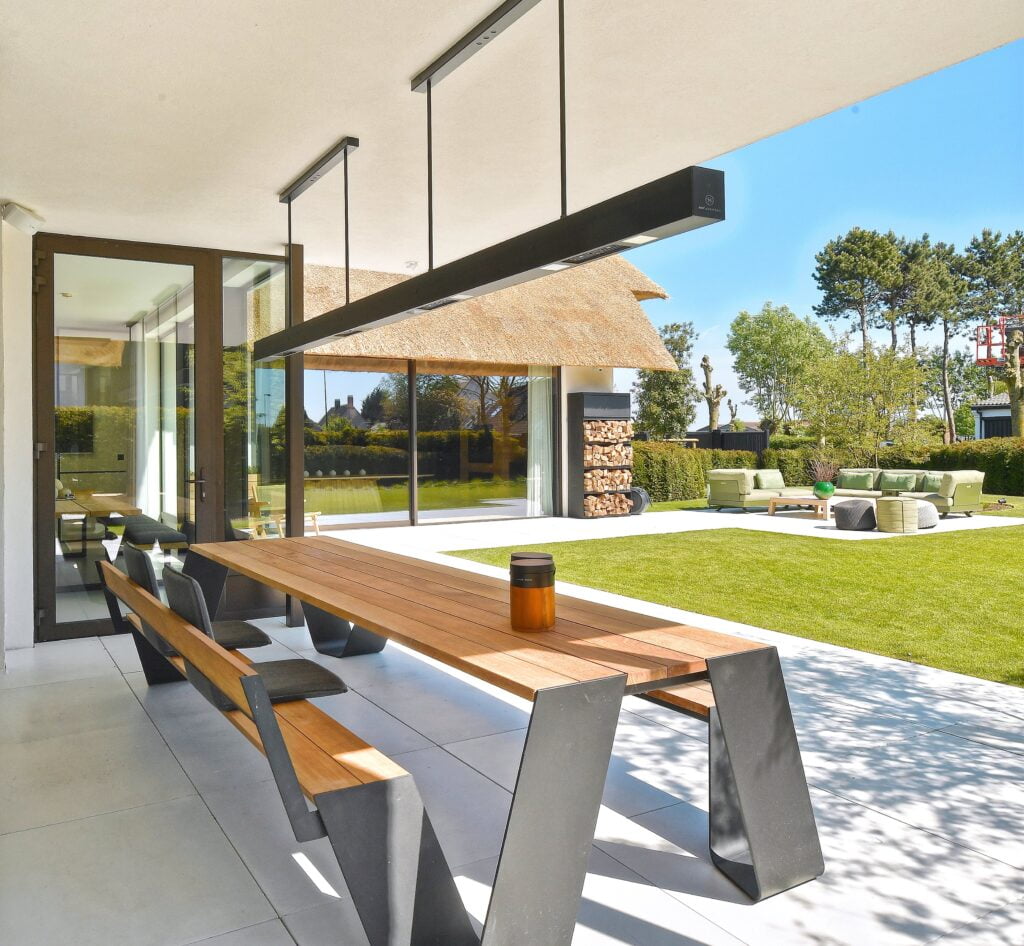 chauffage design pour jardin