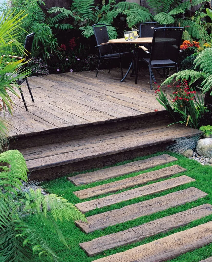 lame de sol jardin luxuriant