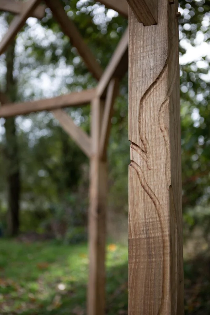 aménagement de jardin pergola en bois