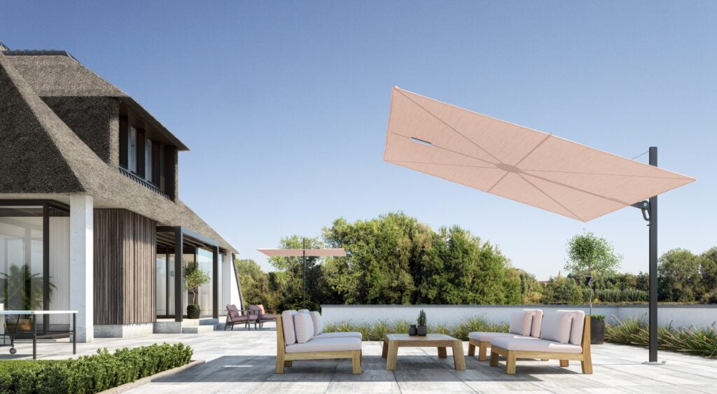 photo d'un parasol déporté Umbrosa