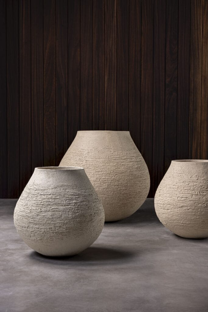 pots en argile blanc atelier vierkant