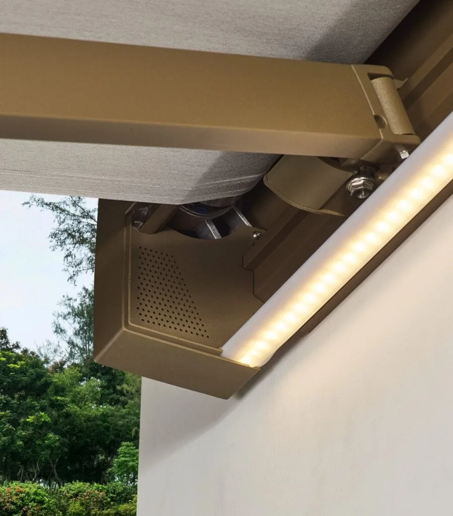 store micro perforé de Winsol avec éclairage
