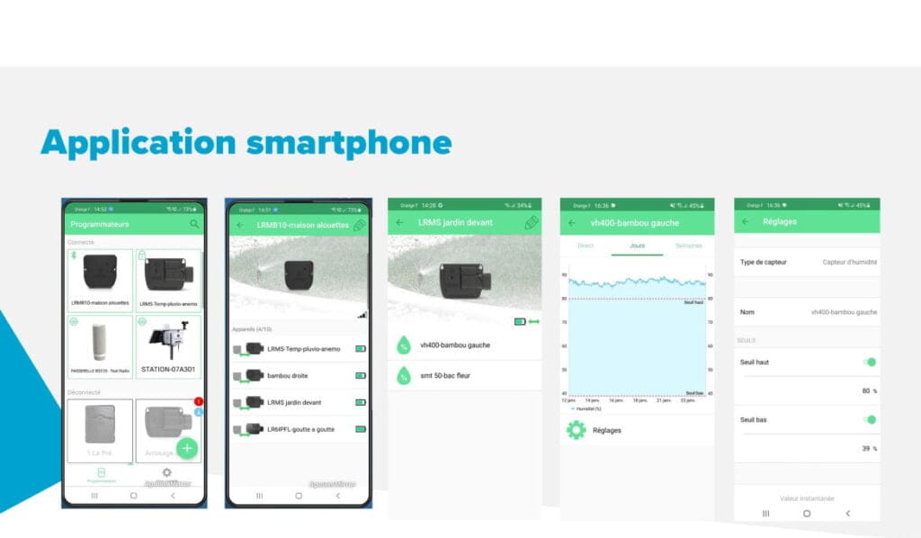 Application smartphone pilotage arrosage connecté Solem MyGarden