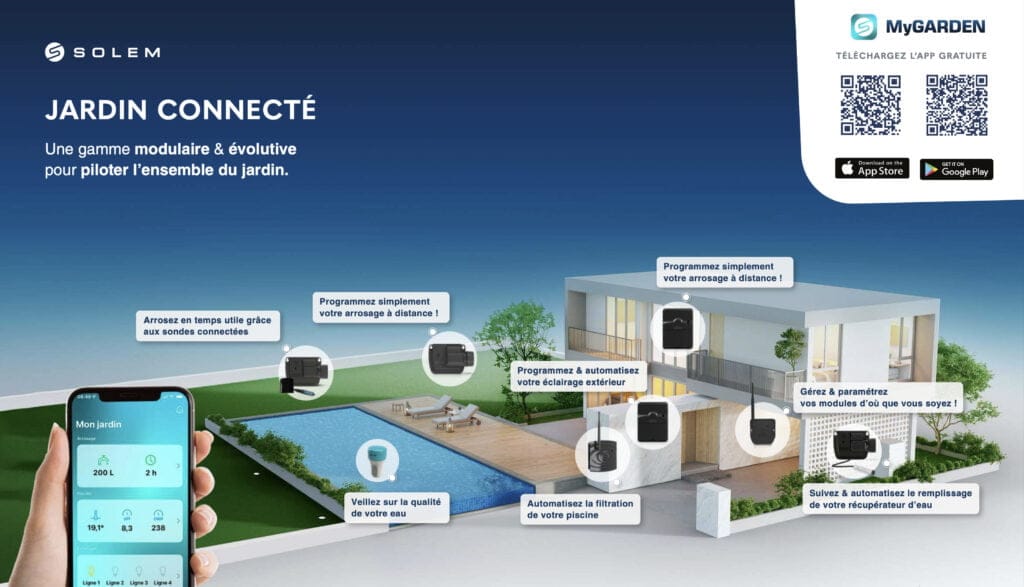 Arrosage automatique connecté Solem pour espaces verts à Paris