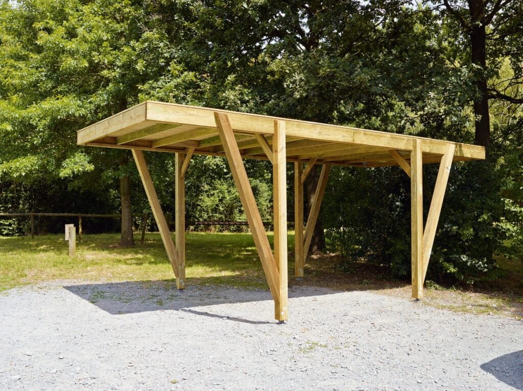 photo d'un carport en bois Vivre en Bois
