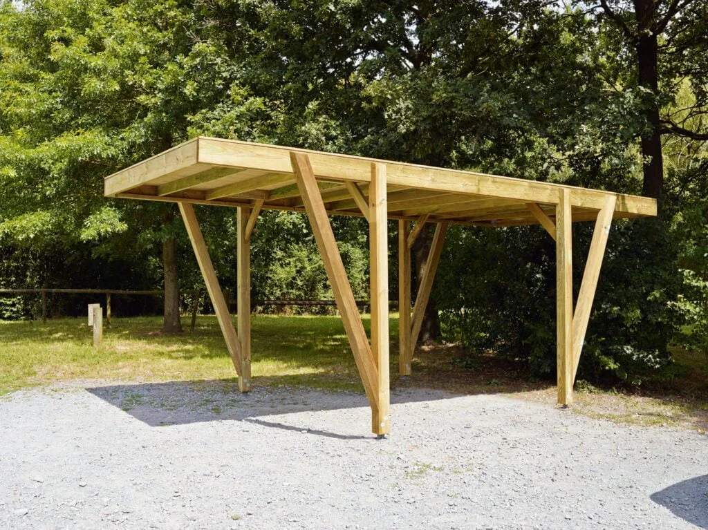 photo d'un carport en bois Vivre en Bois