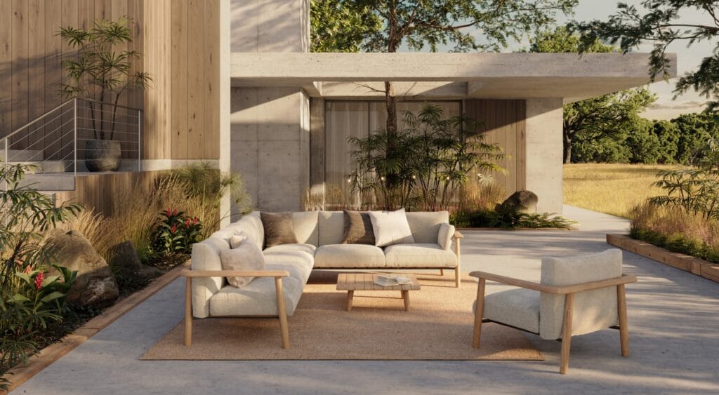 photo de mobilier royal botania sur une terrasse