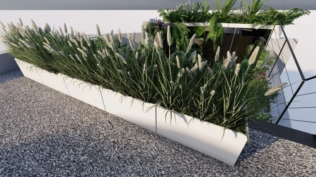 terrasse végétalisé en 3d à paris 18