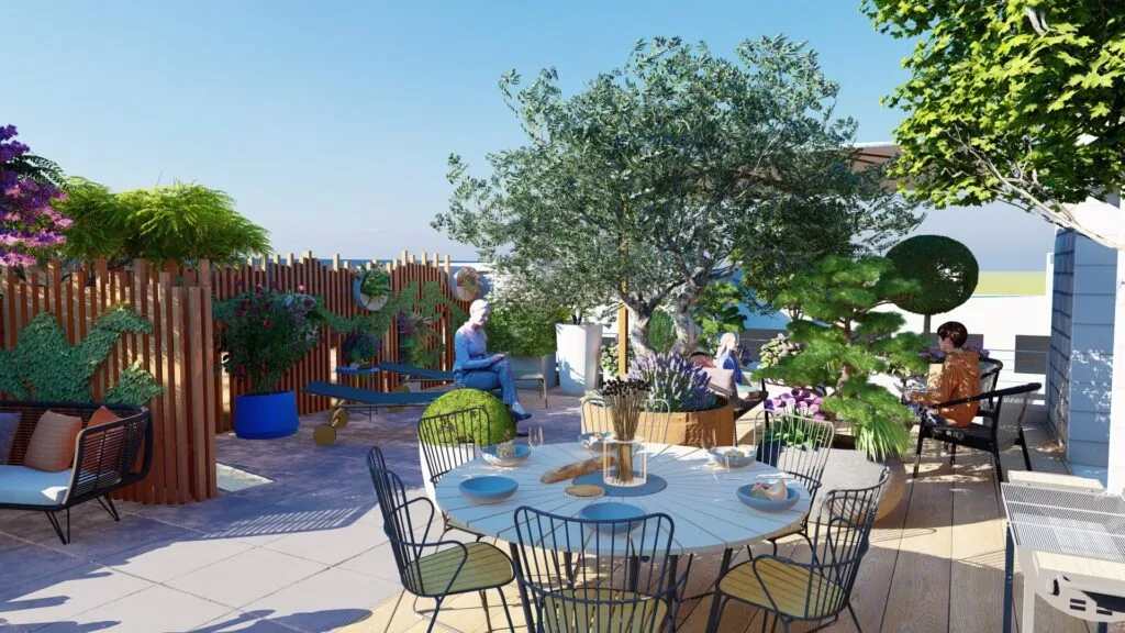 Photo d'un bureau d'étude réalisé par un architecte paysagiste de Terrasse et Jardin de Paris