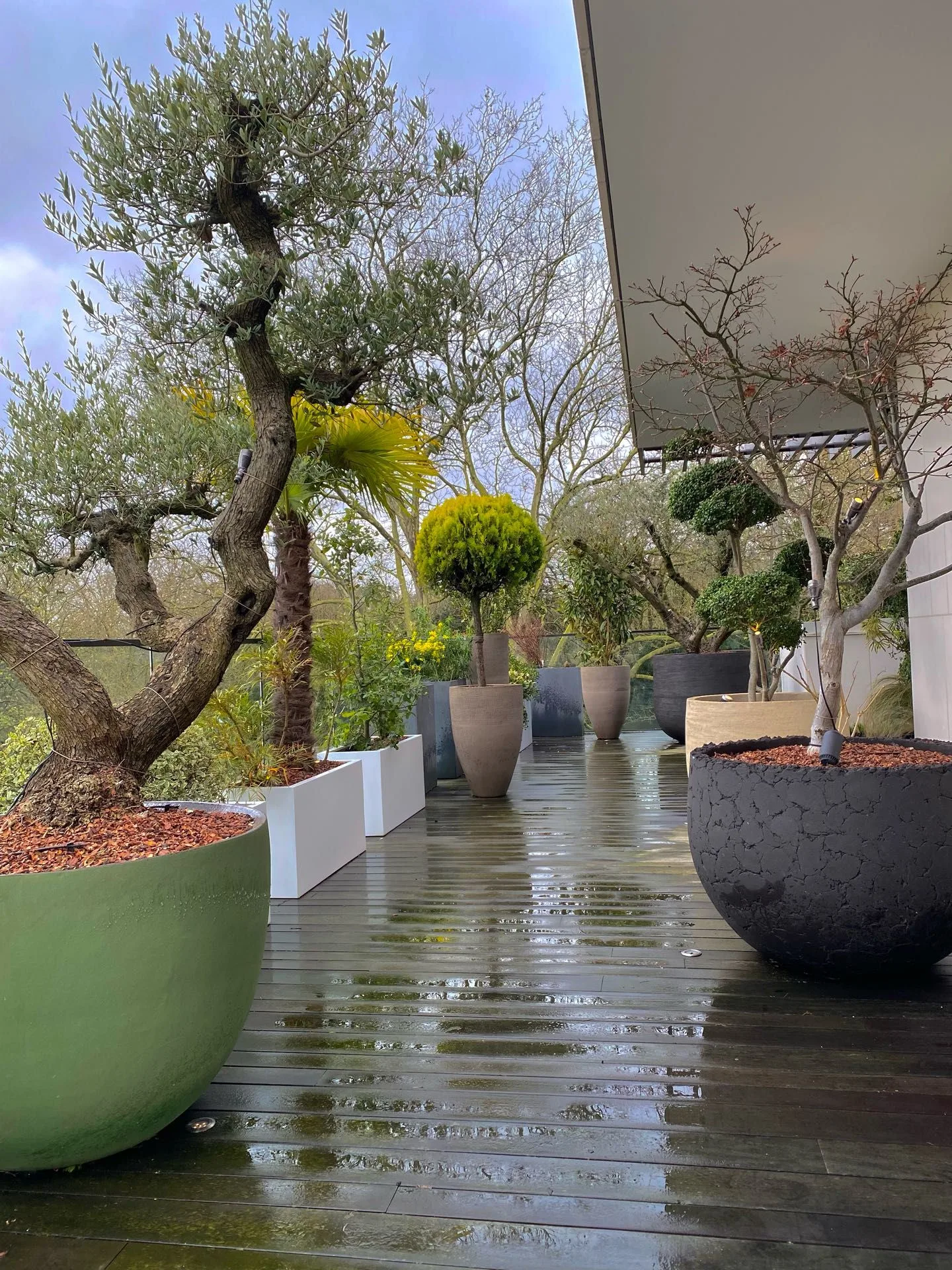 photo montrant une terrasse qui a été nettoyé au karcher