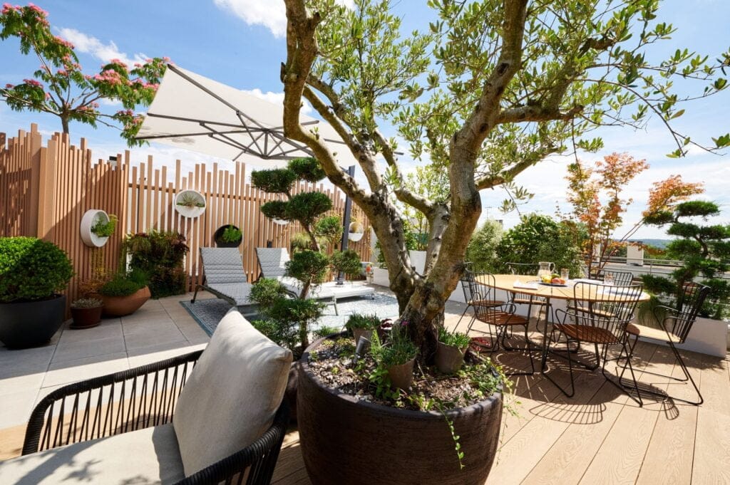 aménagement d'un toit terrasse végétalisé dans les Yvelines