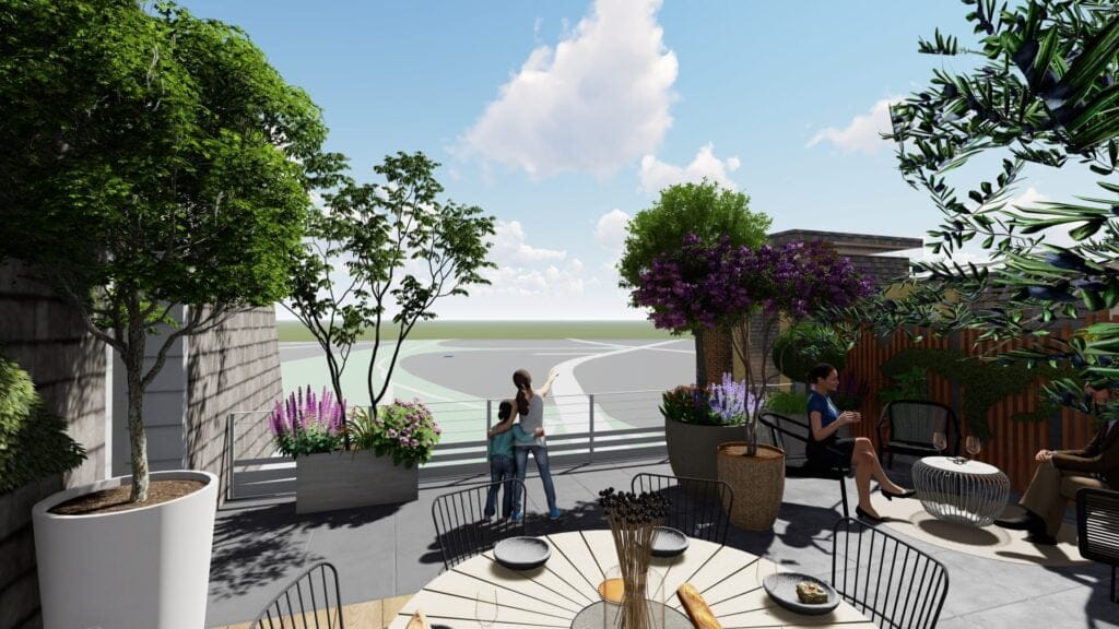 Photo du bureau d'étude d'un toit terrasse au Vésinet