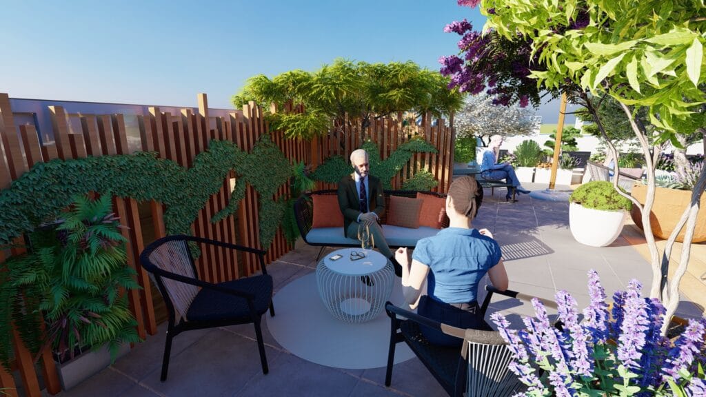 photo 3d d'un toit terrasse dans les Yvelines