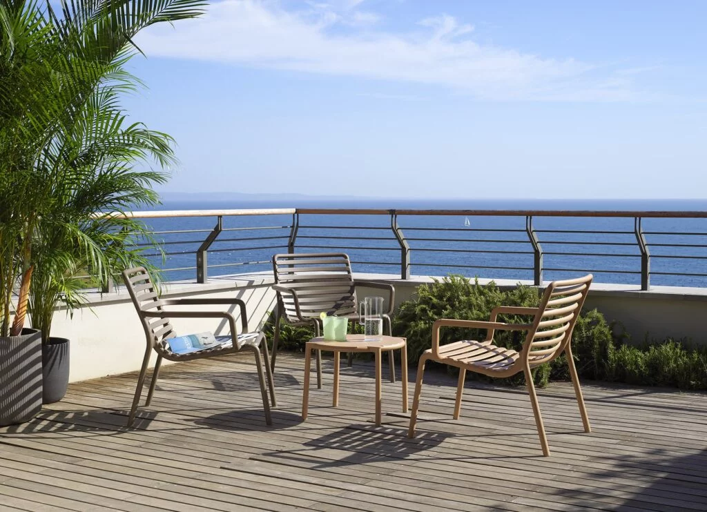 mobilier d'extérieur Nardi sur une terrasse