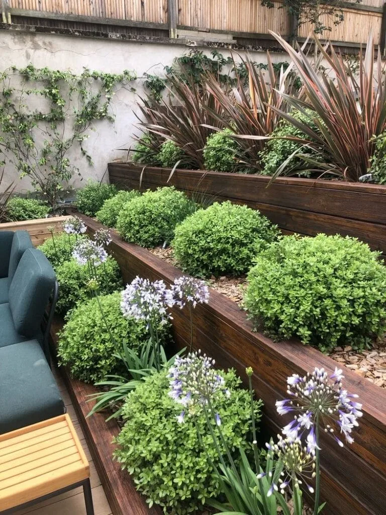 Photo d'un jardin avec des matériaux durables