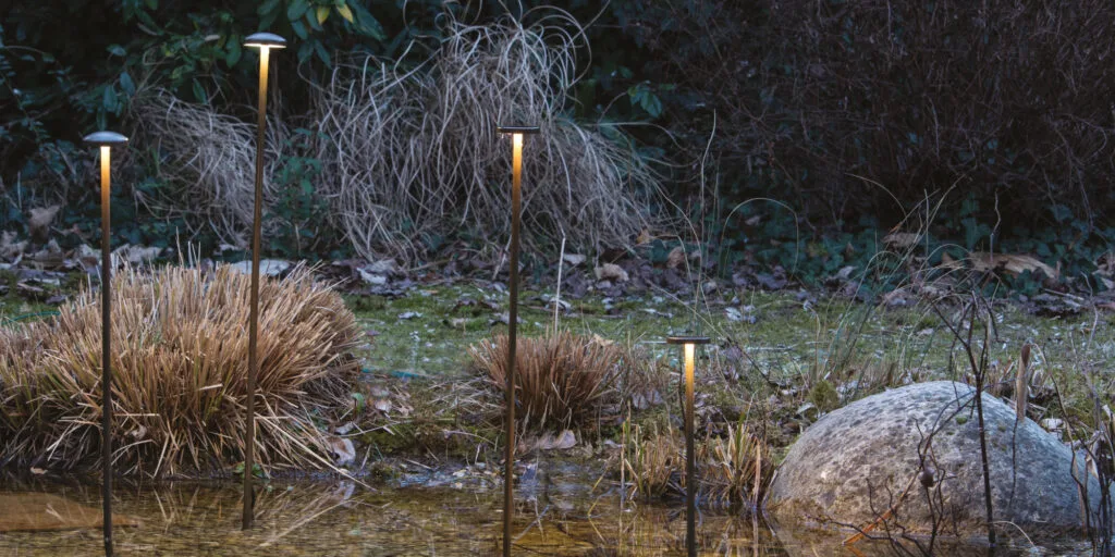 Photo de luminaire design pour les espaces extérieurs