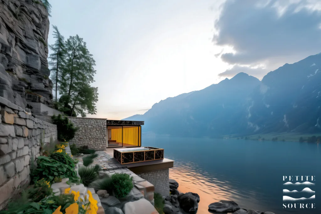 Photo d'un sauna à l'extérieur de la marque Petite Source