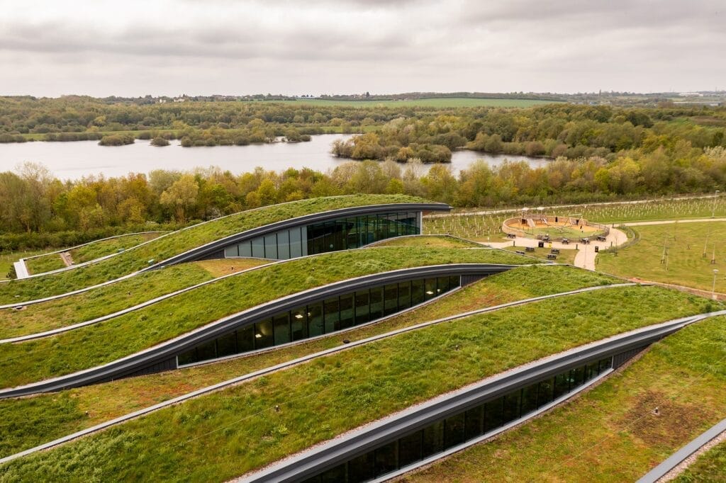 photo d'une toiture végétalisé