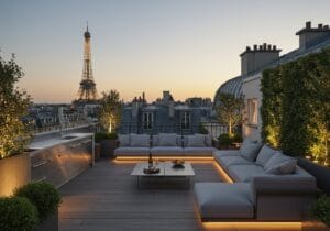 Réaliser un superbe aménagement de roof-top à Paris pour profiter d'une vue imprenable sur la ville.