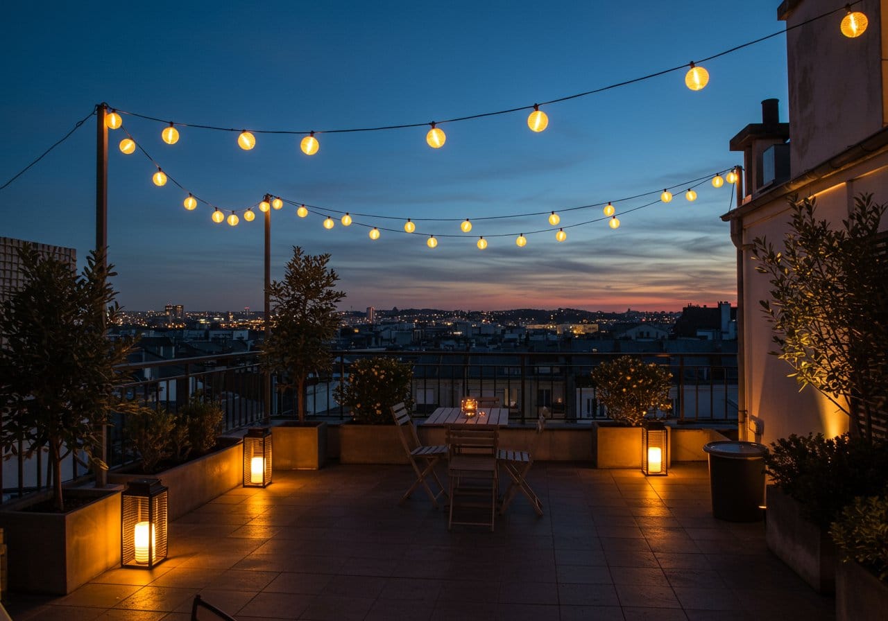 Aménagez un coin détente avec un salon de jardin pour profiter pleinement de votre terrasse à Levallois.