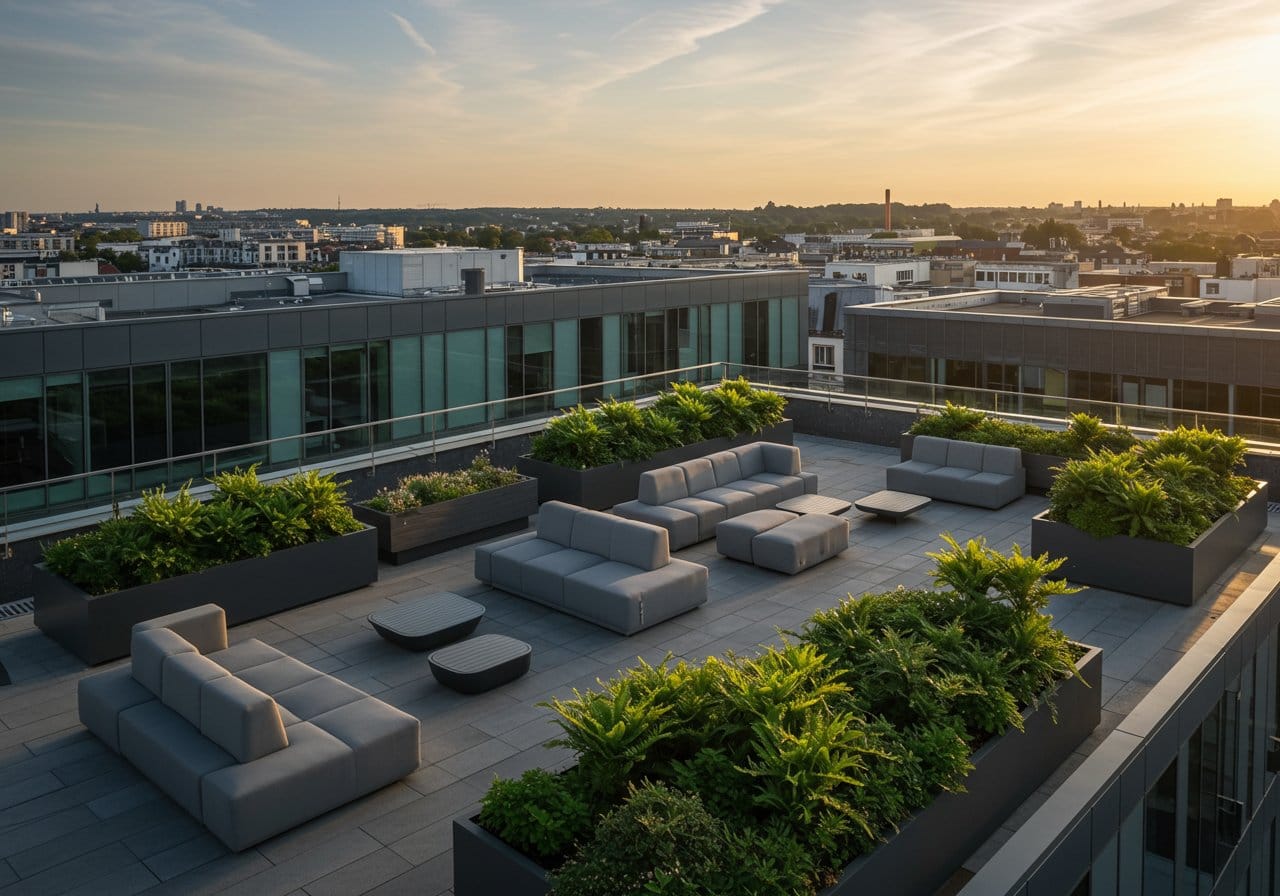 Experts en aménagement de terrasse d'entreprise à Rueil-Malmaison pour un lieu de travail agréable.