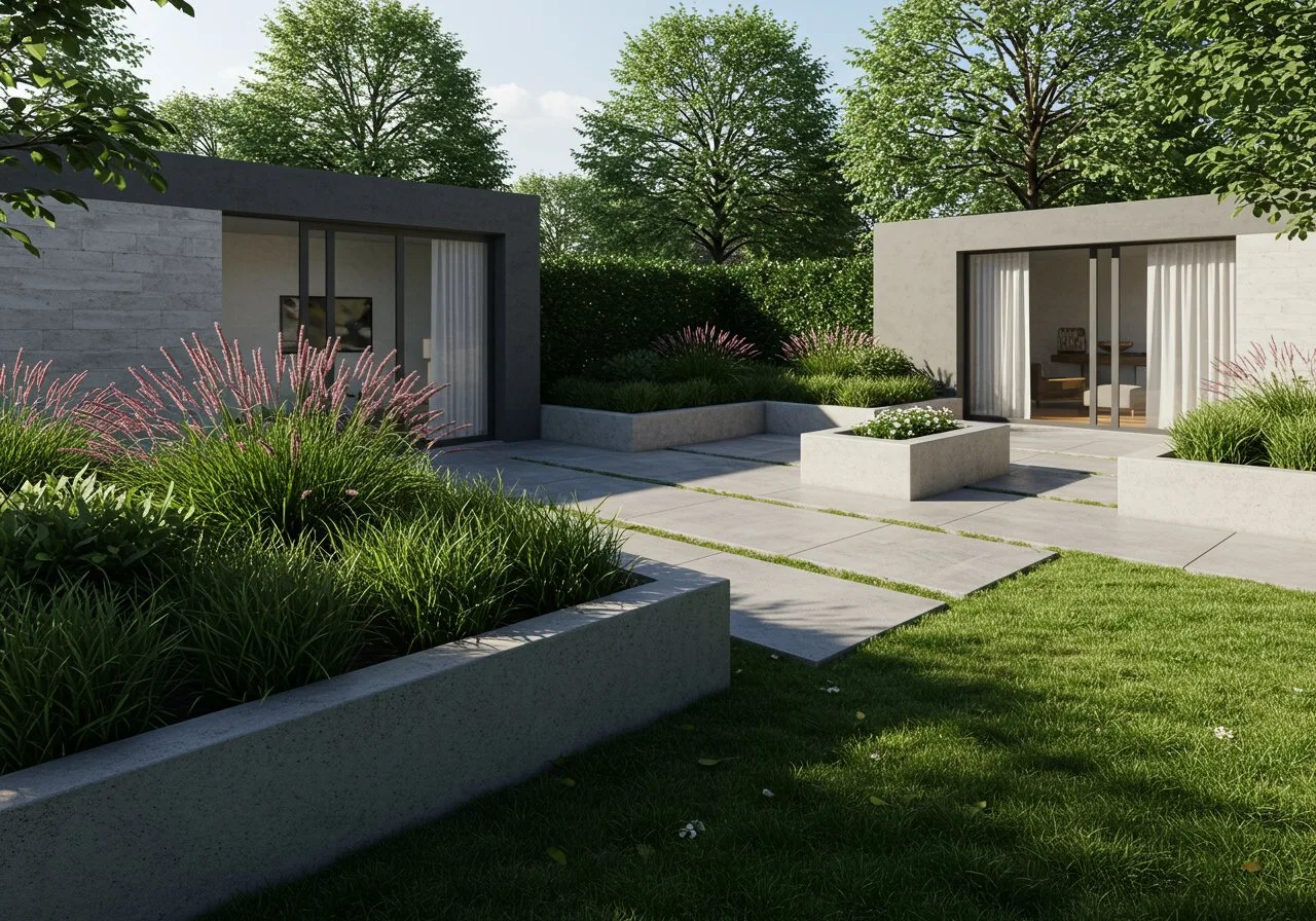 L'intégration harmonieuse du design extérieur moderne avec des solutions paysagères innovantes pour la maison.