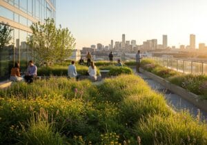 Améliorer le bien-être des collaborateurs grâce à la création de terrasse végétalisée en entreprise, un atout majeur.