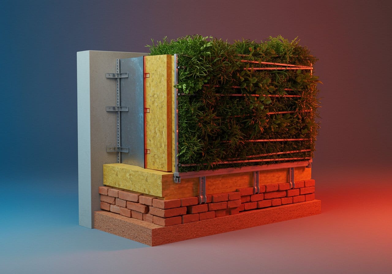 Améliorez l'esthétique et la biodiversité de votre bâtiment grâce à une façade végétalisée.