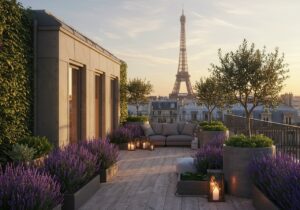 Profitez d'un magnifique jardin sur toit-terrasse à Paris, un espace de détente conçu par nos experts paysagistes.