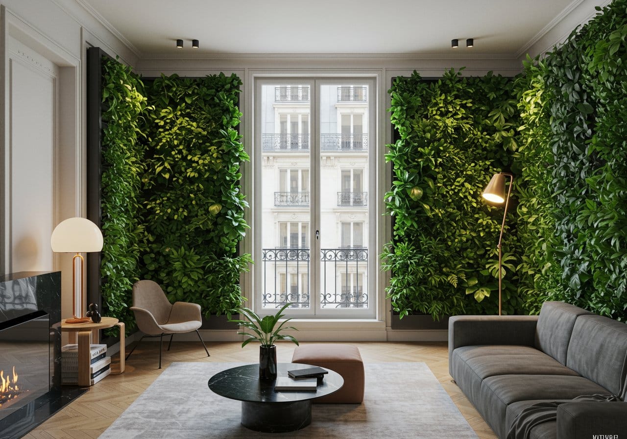 Une solution de design nature pour embellir les espaces intérieurs avec des murs végétaux à Paris.