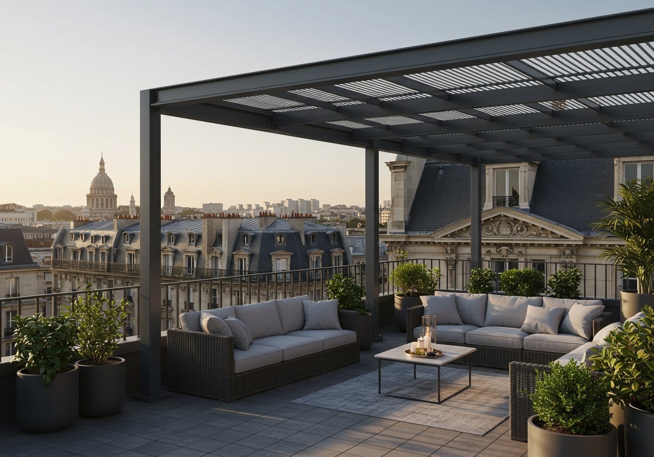 Aménagez votre extérieur avec une pergola à Paris, solution idéale pour un confort optimal.
