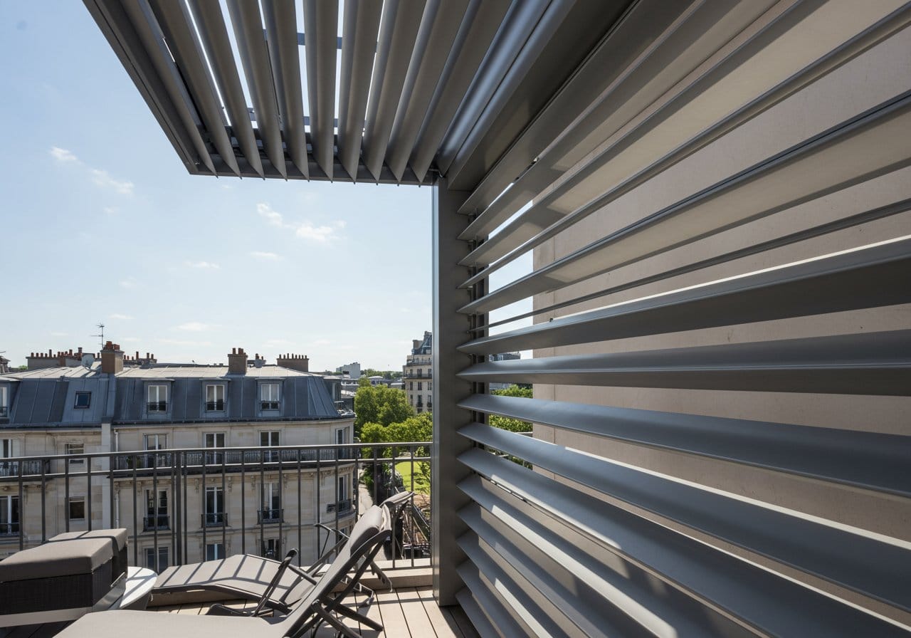 Créez un espace de vie supplémentaire sur votre terrasse parisienne grâce à une pergola.