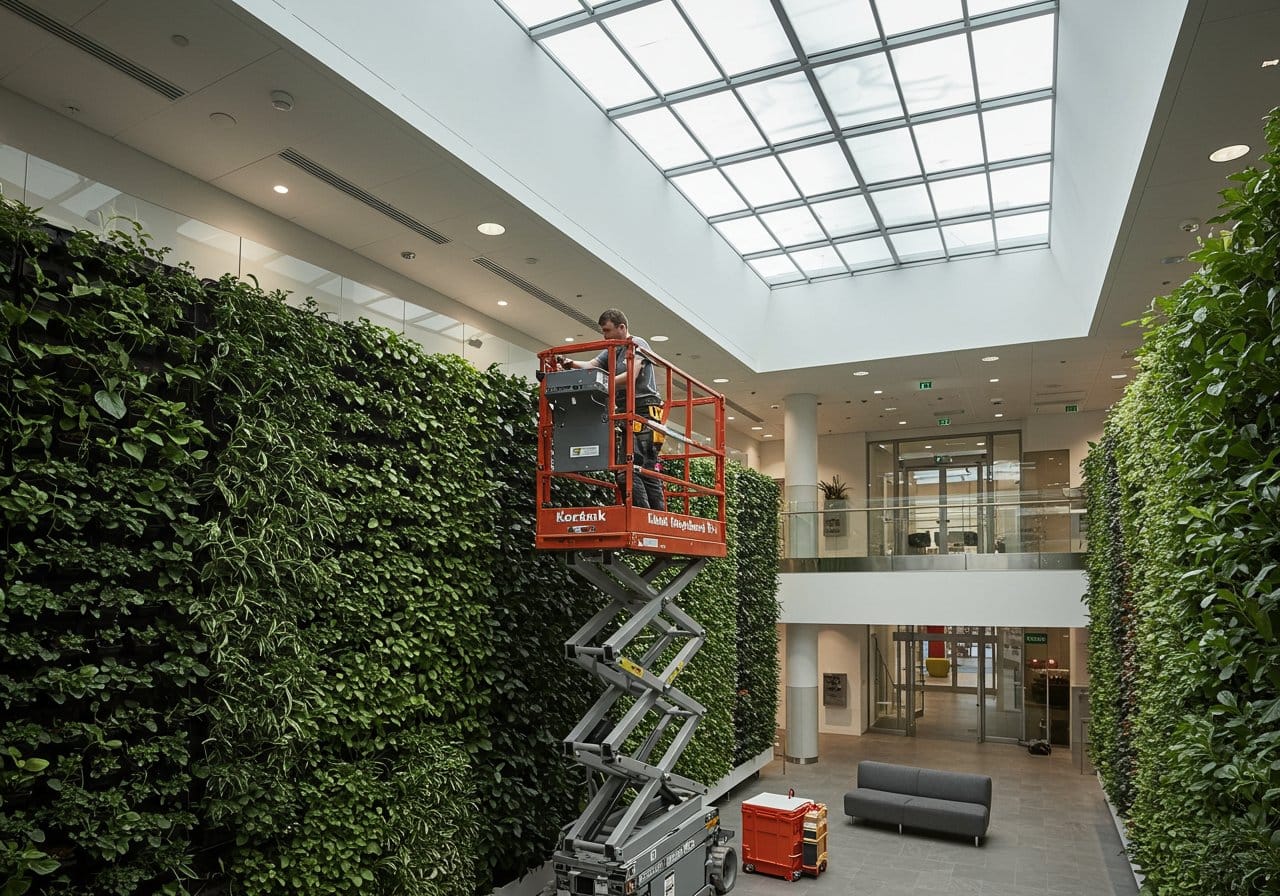 Les plantes grimpantes sur une façade végétalisée aident à rafraîchir l'air ambiant et améliorent le cadre de vie citadin.