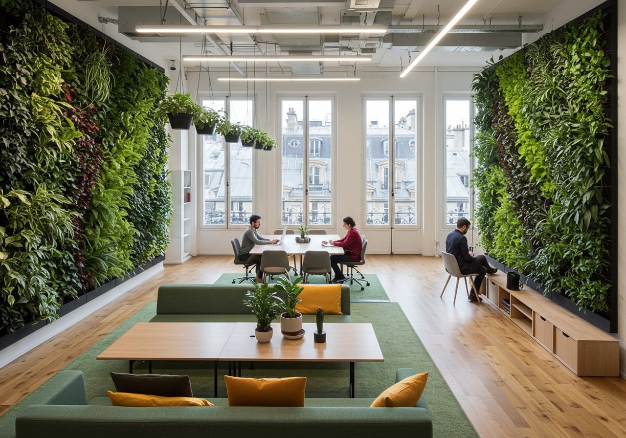 Améliorez la qualité de vie au travail de vos employés avec la végétalisation d'open space à Paris.