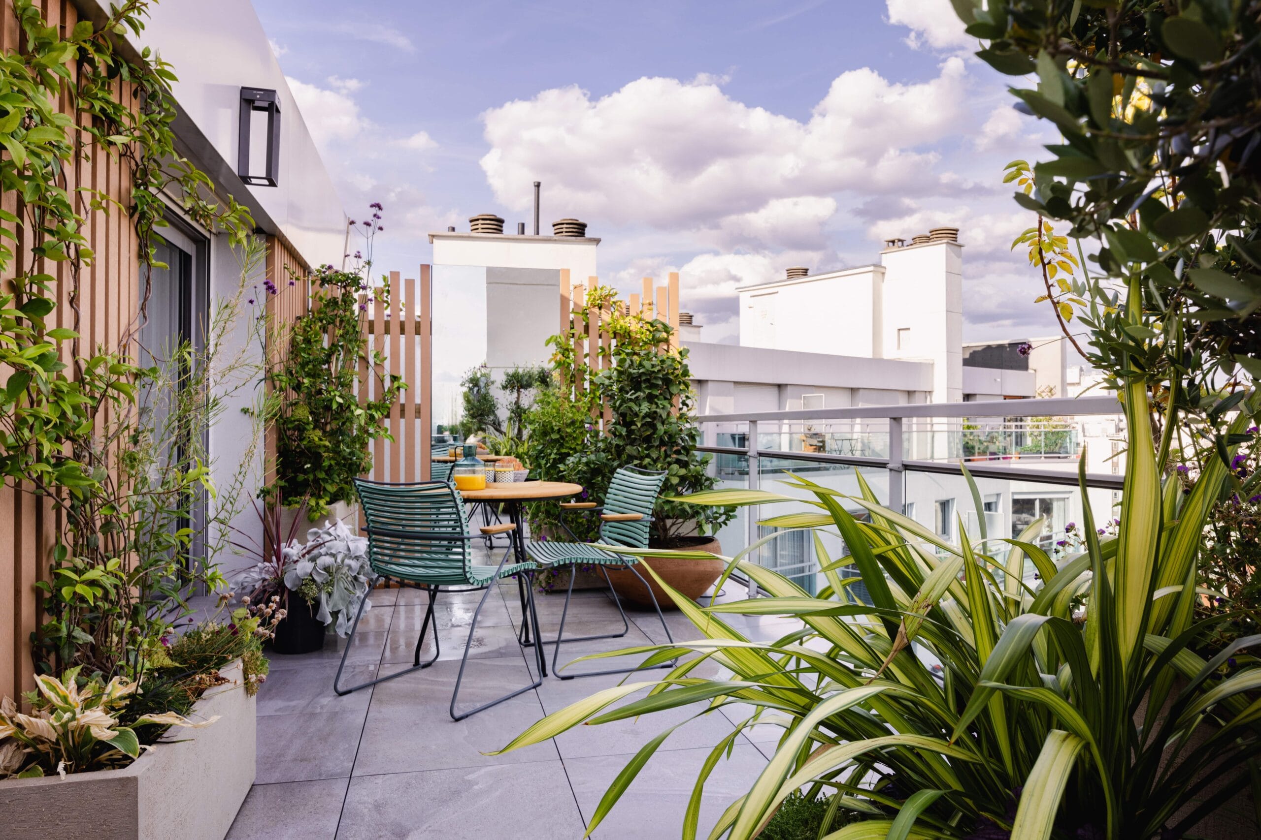 Aménagement toit terrasse Paris - rooftop végétalisé vue panoramique