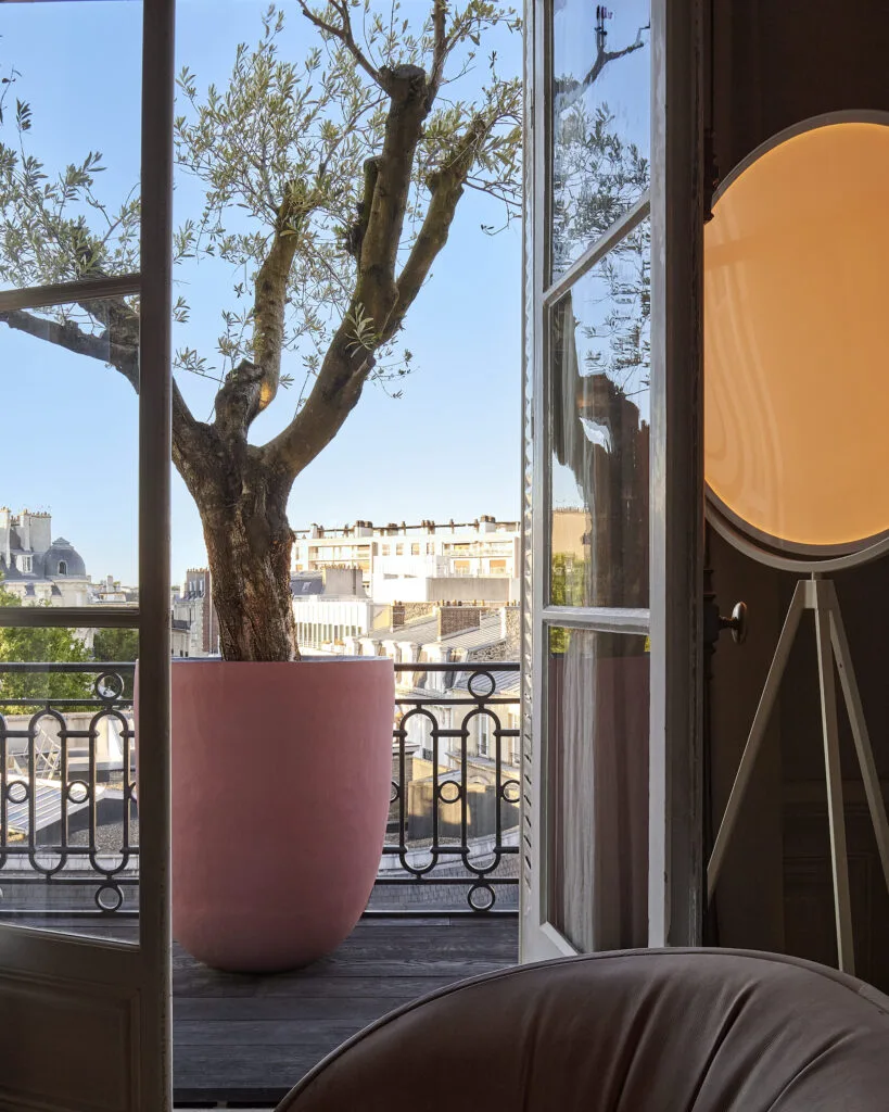 Mur végétal et plantes grimpantes sur un balcon d'appartement parisien