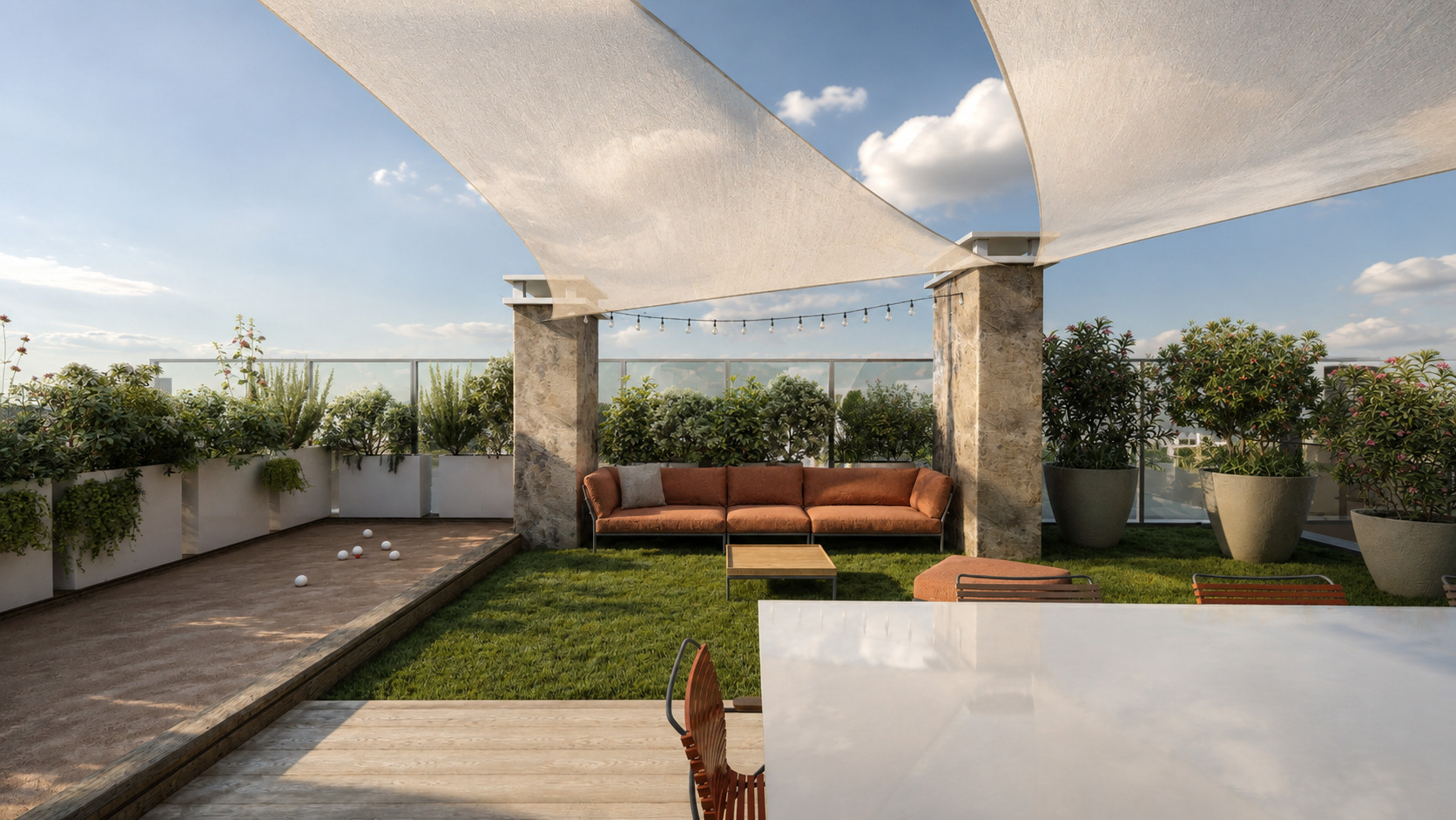 Rendu 3D photoréaliste d'un projet de terrasse parisienne réalisé par le bureau d'études